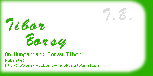 tibor borsy business card